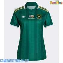 Camisa de time de futebol África do Sul Replicas 2º Equipamento Feminina Mundo 2026 Manga Curta